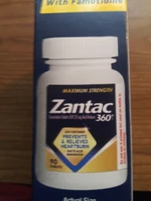 Zantac 360 Maximum Strength, 20Mg Tablets, 90 Ct  (new/seled)