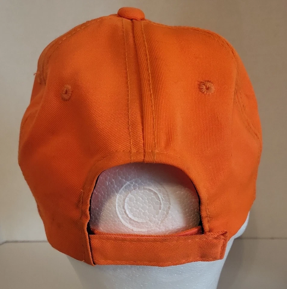 Cabela's Orange Adjustable Ballcap One-Size (hook & loop) Pre-owned Hat Logo - Image 3 of 4