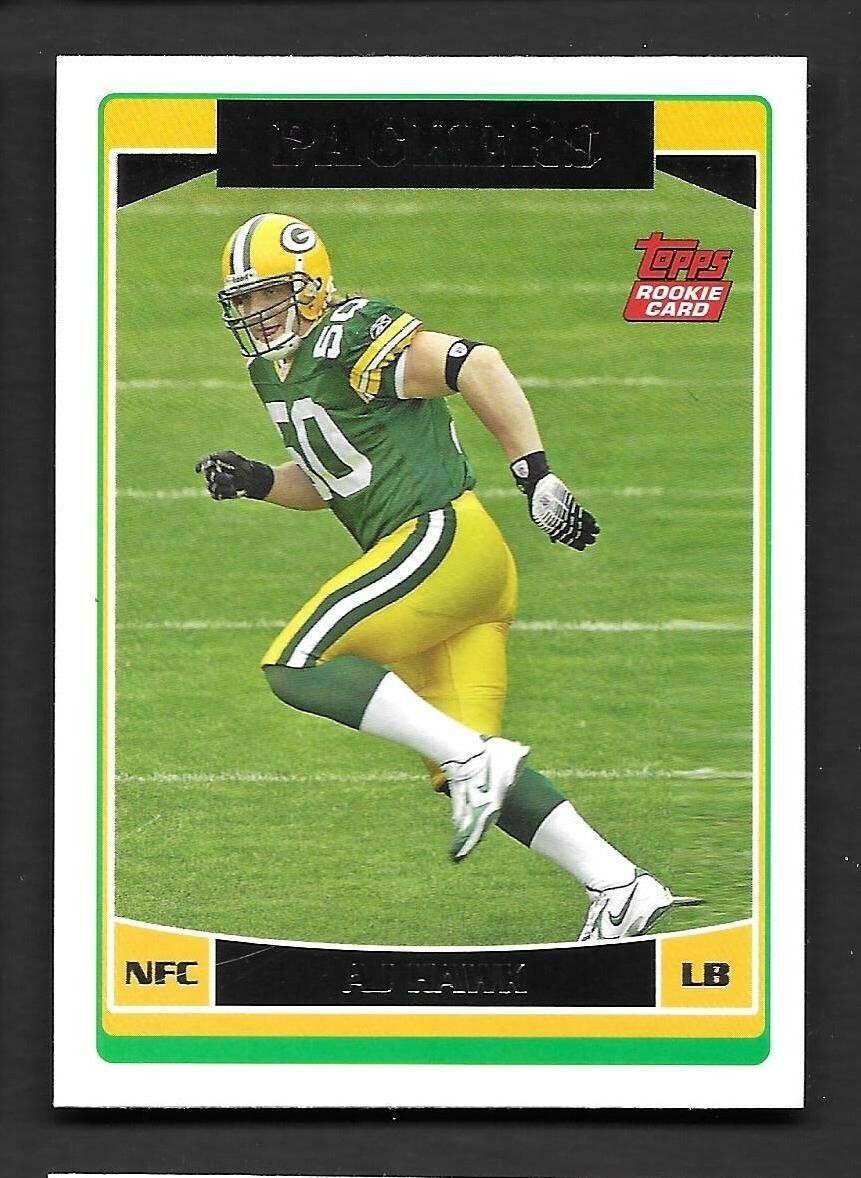 2006 Topps #360 A.J. Hawk RC Green Bay Packers