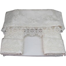Tenda Tende 6 Pezzi RENATO BALESTRA Noemi Panna Macrame' Shantung Raso