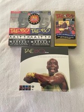 NEW Billy Blanks 4 Tae Bo Live BASIC Advanced Workout VHS TAPES 1999 MARTIAL ART