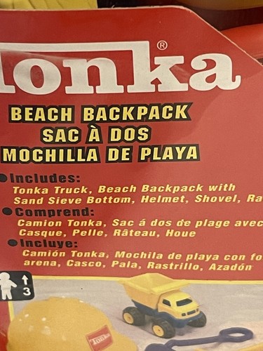 Tonka Beach Backpack Toy 6 Pcs New - Picture 5 of 7