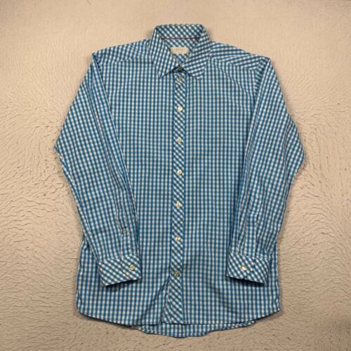 ETON Shirt Slim Fit Mens 15.5 39 Blue Check Button Up Long Sleeve - Picture 1 of 16