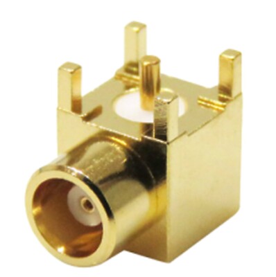 3pcs Delta Electronics MCX Female Right Angle PCB Through Hole Connector
