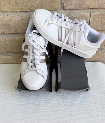 Adidas Grand Court 2.0 Ladies Trainers White Rose Gold Size 7.5 | eBay