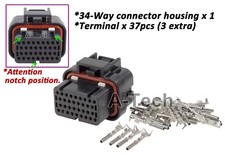 Amp 34p Elite Ecu Connector Plug Emu Ems 550 750 1000 1500 2000 2500 Amp 34p Elite Ecu Connector Plug Emu Ems 550 750 1000 1500 2000 2500