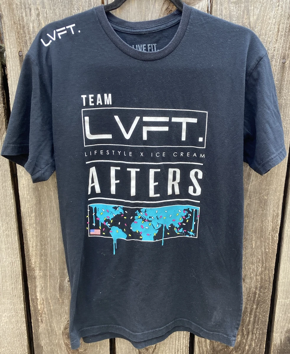 Men's LVFT x Ice Cream Logo SS T-Shirt M Live Fit Afters Crew  Activewear Gym