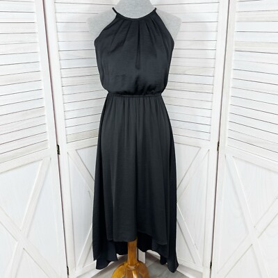 Apt. 9 Dress Women Small Black High Low Halter Tie Neck Midi Maxi  Sleeveless | eBay