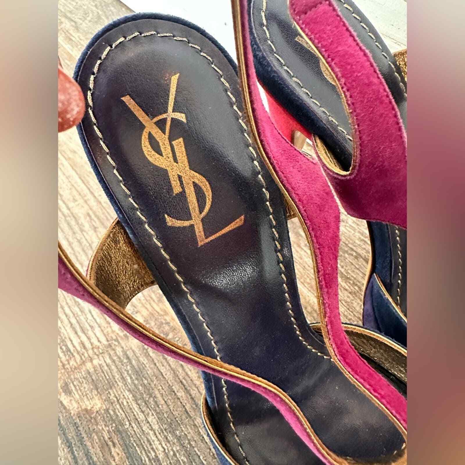 Sandalo multicolore con cinturini Yves Saint Laurent taglia 39