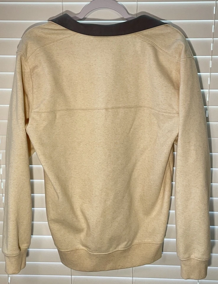 Pullover Columbia Uni Sexo Adulto Pequeño 1/4 Cremallera Cuello Color Crema Manga Larga Foto 4 de 4