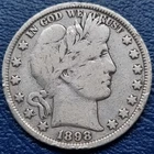 1898 Barber Half Dollar 50c Better Grade B80#72557