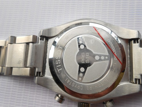 EXCELLENT VTG SS SWISS TISSOT PRS516 BLUE DIAL MENS CHRONOGRAPH WRISTWATCH - Picture 9 of 11