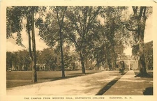 Postcard 1920s Hanover New Hampshire Campus Webster Hall Dartmouth 24-7.021
