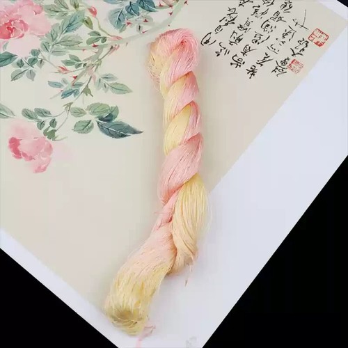 16silk tight twisted water ripple mulberry silk,hand-dyed embroidery silk thread - Picture 22 of 28