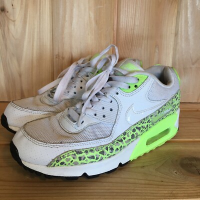 Nike Womens Air Max 90 Premium White Ghost Green Black 443817-103 Size 