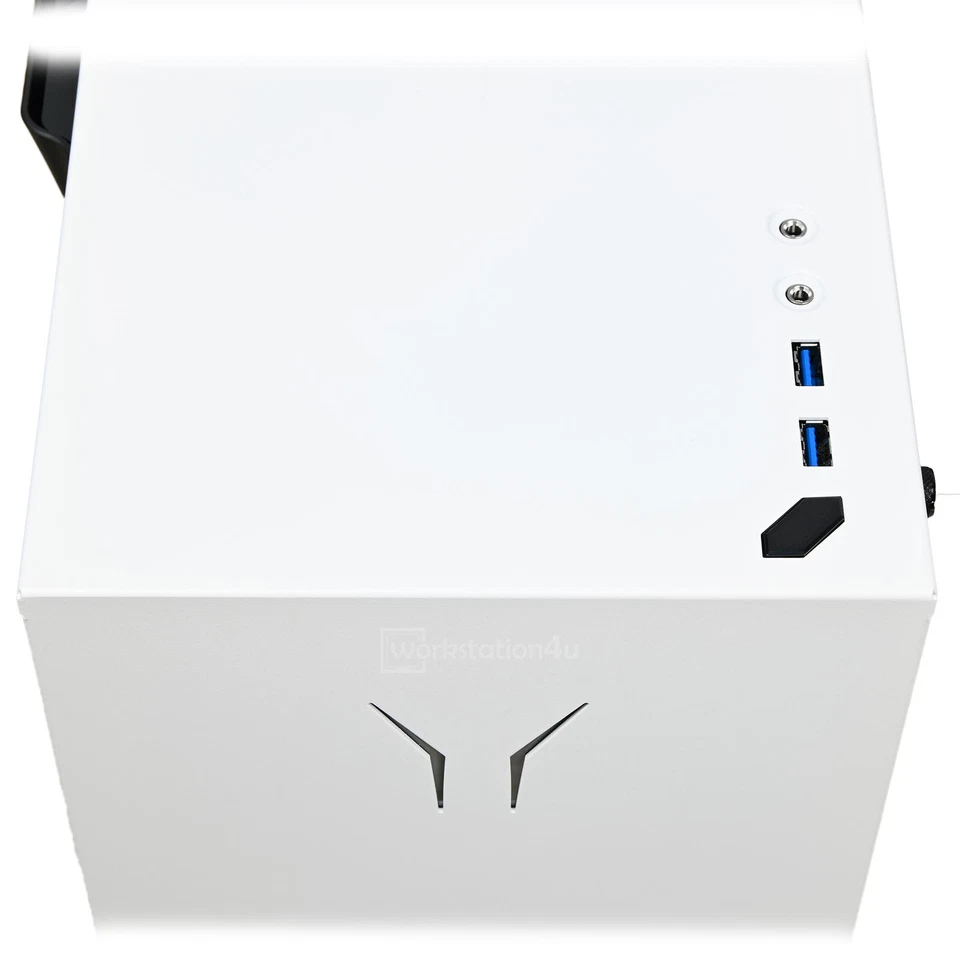 Gaming Gehäuse White Mini-Tower Case / Glas-Seitendeckel / USB 3.0 / Audio / OEM - Bild 3 von 4