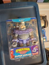 Spider-Man and & Friends Super Heros Figure Rhino W Transforming Scooter Toy Biz