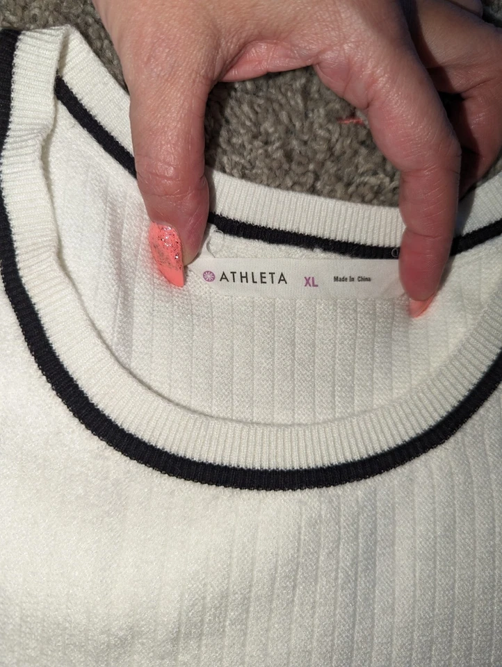 Athleta - XL 'On the Town' Dove Tejido Sin Mangas Ligero Suéter X Grande #287 Foto 4 de 4