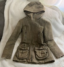 Vintage Diesel Denim Jacket With Removable Fur Coat Size Xs