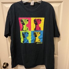 Geico Gecko T Shirt XL Andy Warhol 4 Panel Neon Black Vintage Womens