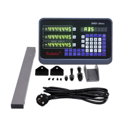 TOAUTO Linear Scale 5um 1um DRO Digital Readout 2/3 Axis Travel Length
