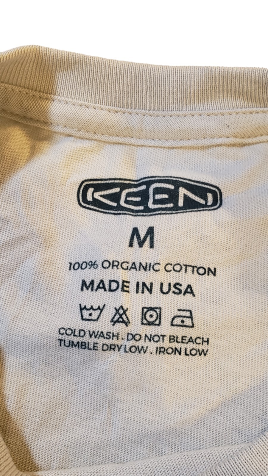 T shirt uomo Keen Diamond nuova con etichetta cotone biologico manica corta taglia M made in USA