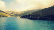 Landscape new zealand water nature Custom Gaming Mat Desk