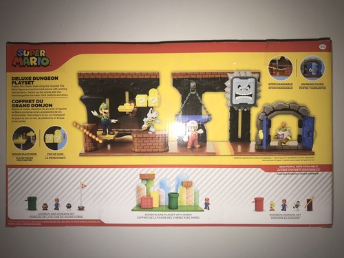 Super Mario Deluxe Bowser's Castle Playset. Dungeon, Switchback Hill, 3 Figures. - Picture 4 of 14