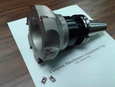 4" 90 degree indexable face mill, Sandvik R390 Inserts, CAT40 arbor 506-SDVK-4