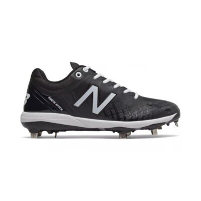 New Balance 4040v5 Metal Baseball Cleats New Balance 4040v5 Metal Spikes - White/Black (L4040TW5) main image 4