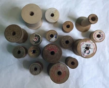 Belding Corticelli Cat Henry Myer Wooden Spools Antique Lot of 16 Vintage