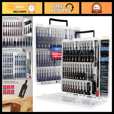 80-Piece Magnetic Nut Driver Set with Socket Adapters, Universal Sockets & Power