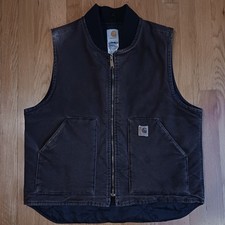 Vintage Carhartt Arctic Quilt-Lined Vest Brown V02 Men  s LARGE RN 14806