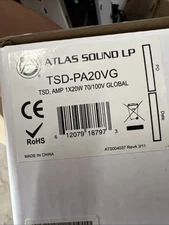 Atlas Sound TSD-PA20VG 20W Mono 4Ω/25V/70.7V/100V Power Amplifier BRAND NEW