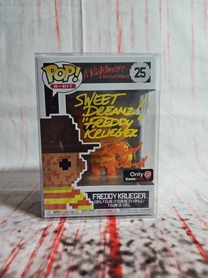 Robert Englund Signed GameStop Exclusive 8-Bit Freddy Krueger Funko With COA 
