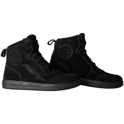 RST HiTop Moto Damen Sneaker Schwarz Wildleder Urban City Lowrise Motorradstiefel...