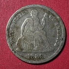 1888 US Seated LIBERTY SILVER Dime! FINE+! Old US Coin!