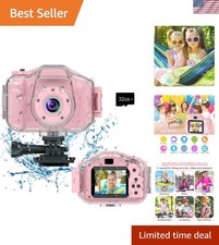 Kids Waterproof Camera: 5MP HD Video Capable, 32GB Card Included - Perfect Gift