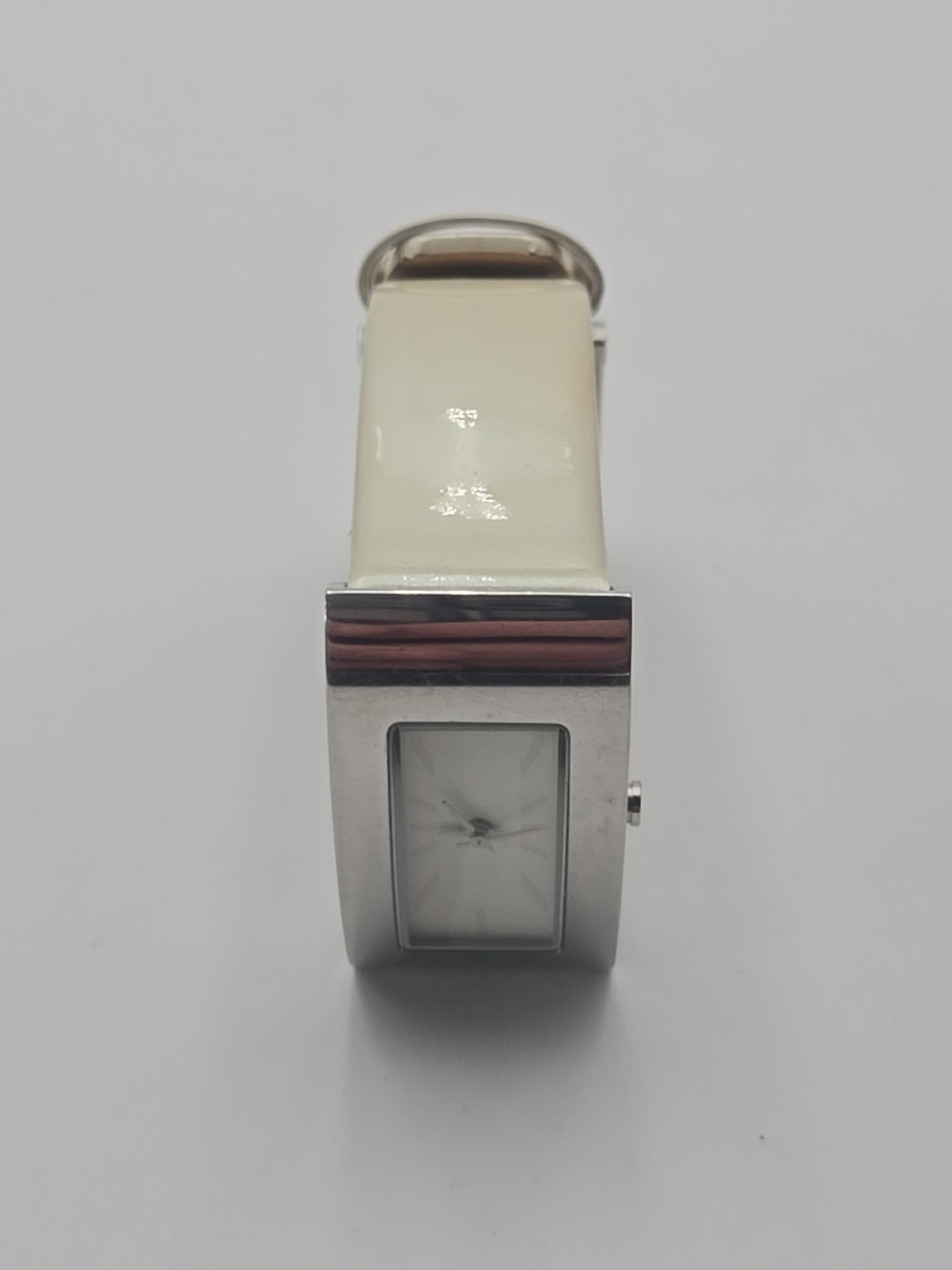 DKNY Rectangular Silver Tone Quartz Watch White S… - image 4