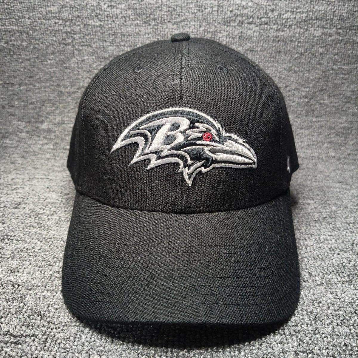 '47 Baltimore Ravens Black Strapback Curved Brim Cap NFL