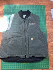 Vintage Carhartt Vest V32 DGR Vest Dark Green Men's X Large Quilted Canvas Y2K