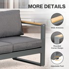 Aoodor Patio Furniture 3-Seat Aluminum Sofa Couch Deep Seat Conversation Set — photo 6