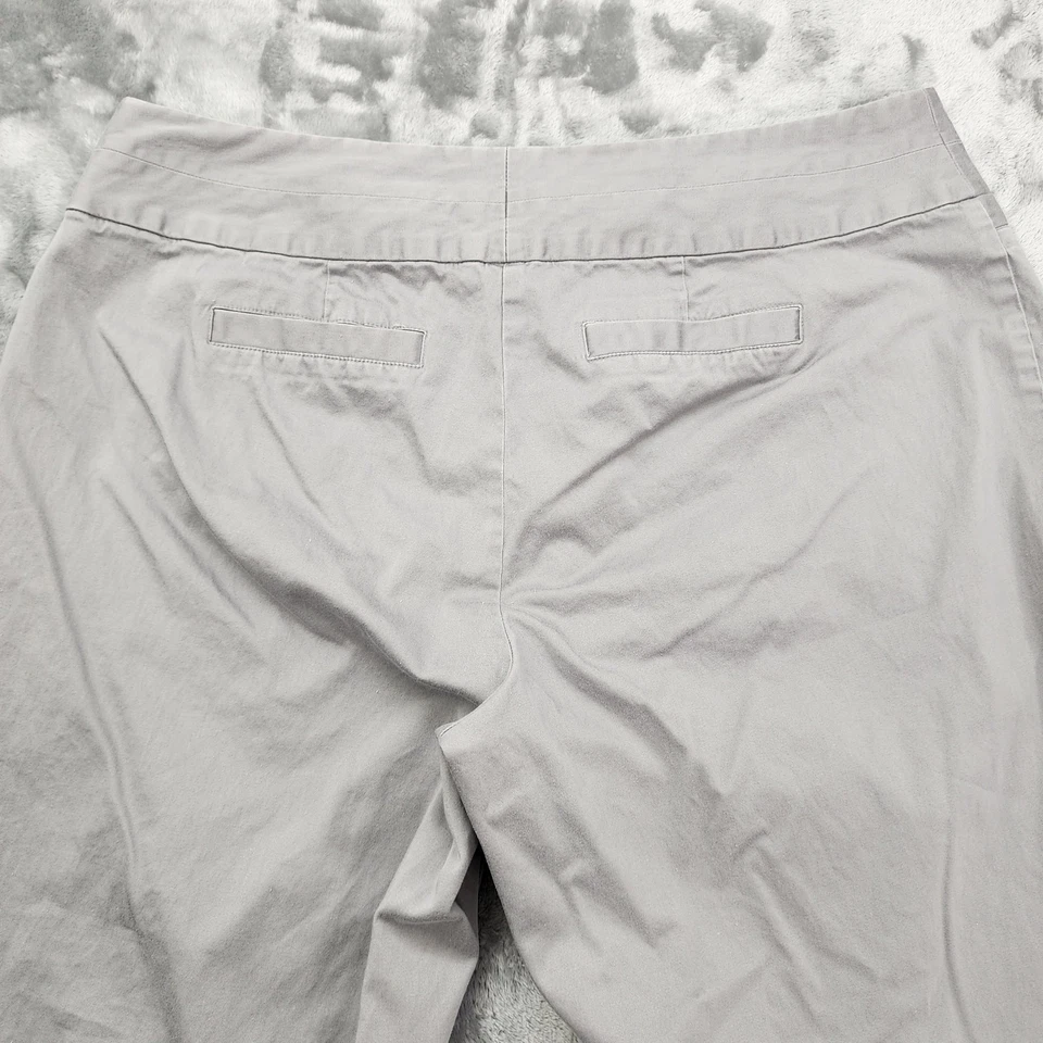 Fashion Bug Pants Womens 20W Light Gray Double Button Flare Trouser Leg Office - Image 4 of 4