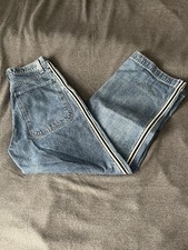 Vintage 90s Jnco Jeans Skunk 34 x 34 Made In USA 100 Cotton Rare Light Wash