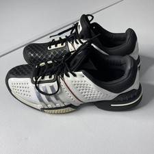 Adidas Barricade 6.0 Men 11.5 Black White Silver Tennis Shoes Sneakers G02391