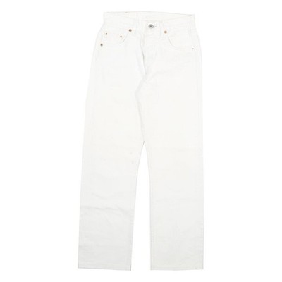 LEVI'S 501 Damen Jeans Weiß Regulär Gerade Denim W24 L25 Klassische Baumwolle