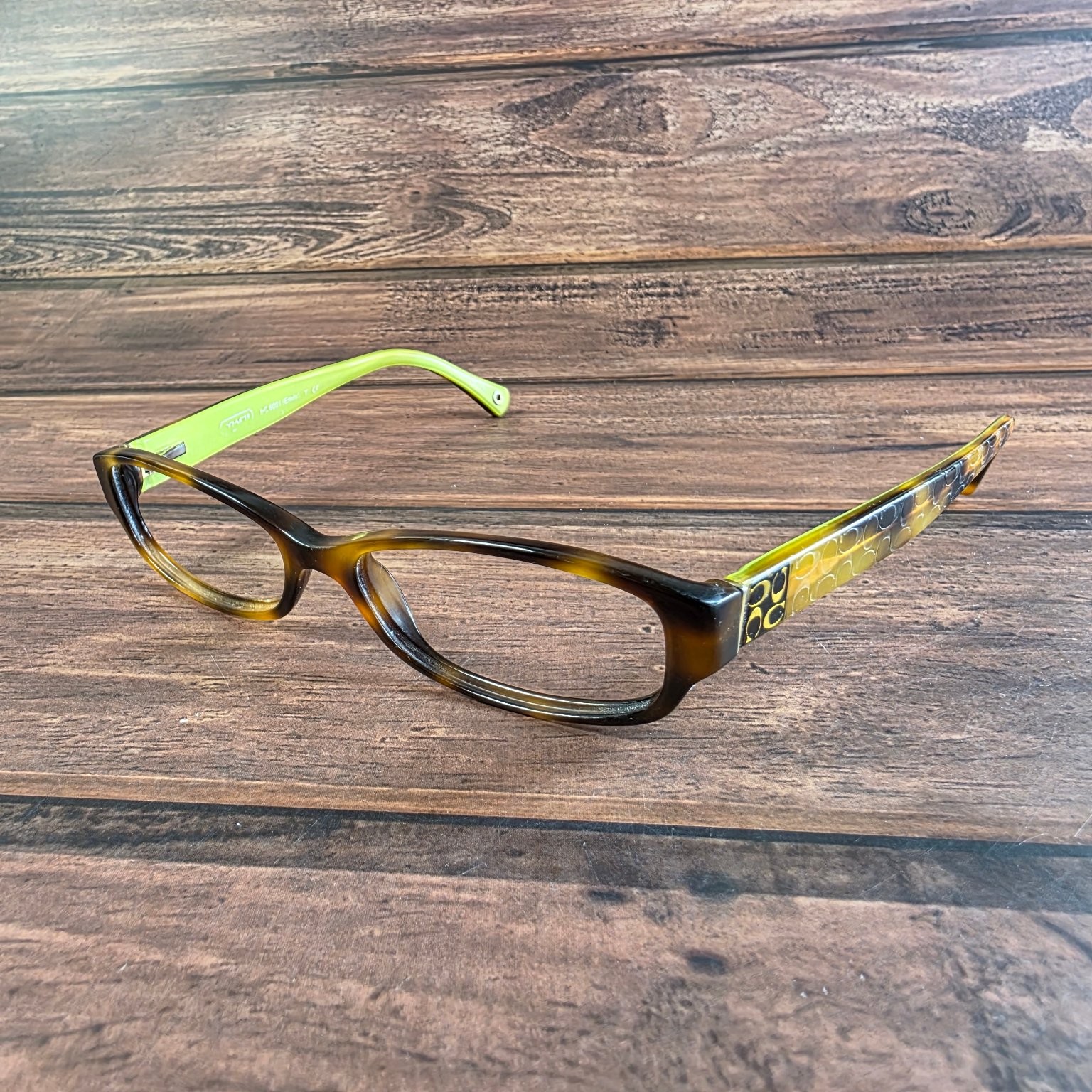 Coach Sunglasses Women's Brown Tortoise Lime Green HC6001 Emily 57mm thumbnail 3