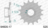 Mv (Agusta) F3 800 Rc 800 Ritzel Afam 94605-17 525 2015-2018