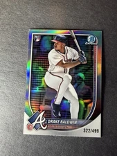 Drake Baldwin 2025 Bowman Chrome Refractor RC /499 #75 Braves