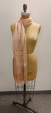 Women's Sparkling Shawl and Wraps 100 Polyester Solid Metallic Rose Gold